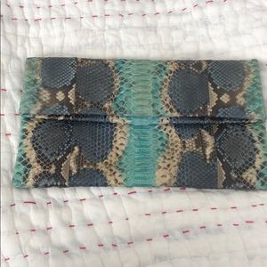 Real snakeskin vintage clutch